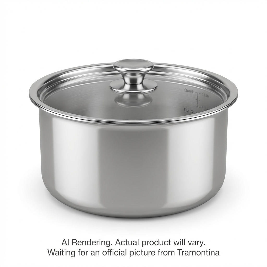 TRAMONTINA Utsava Tri-Ply Clad Stainless Steel Covered Tope Patila, 2.4 qt. (98050/015DS) - Cartouches Certifiees