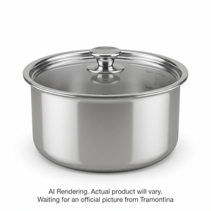 TRAMONTINA Utsava Tri-Ply Clad Stainless Steel Covered Tope Patila, 2.4 qt. (98050/015DS) - Cartouches Certifiees