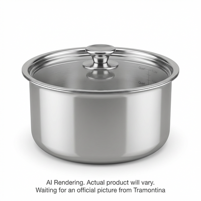 TRAMONTINA Utsava Tri-Ply Clad Stainless Steel Covered Tope Patila, 2.4 qt. (98050/015DS) - Cartouches Certifiees