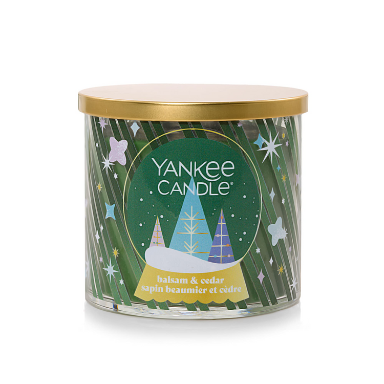 YANKEE CANDLE Balsam & Cedar 3-Wick Candle, 14.5 oz (2653130C) - Cartouches Certifiees