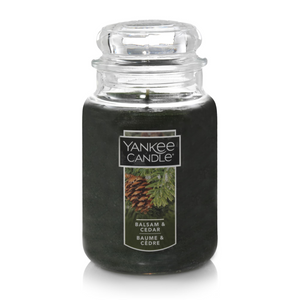 YANKEE CANDLE Balsam & Cedar Original Large Jar Candle (1062314C) - Cartouches Certifiees
