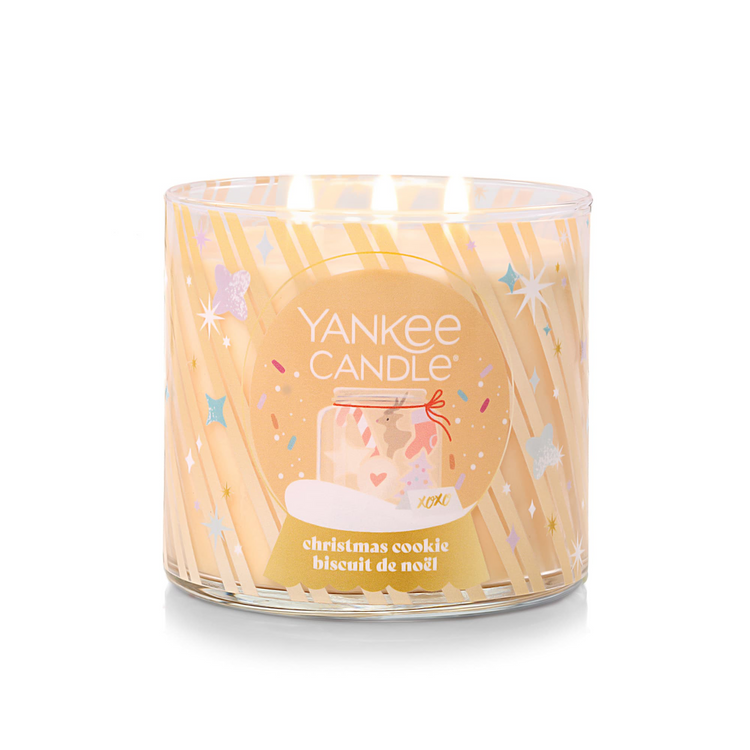 YANKEE CANDLE Christmas Cookie 3-Wick Candle, 14.5 oz (2653129C) - Cartouches Certifiees