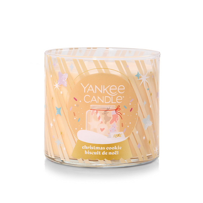 YANKEE CANDLE Christmas Cookie 3-Wick Candle, 14.5 oz (2653129C) - Cartouches Certifiees