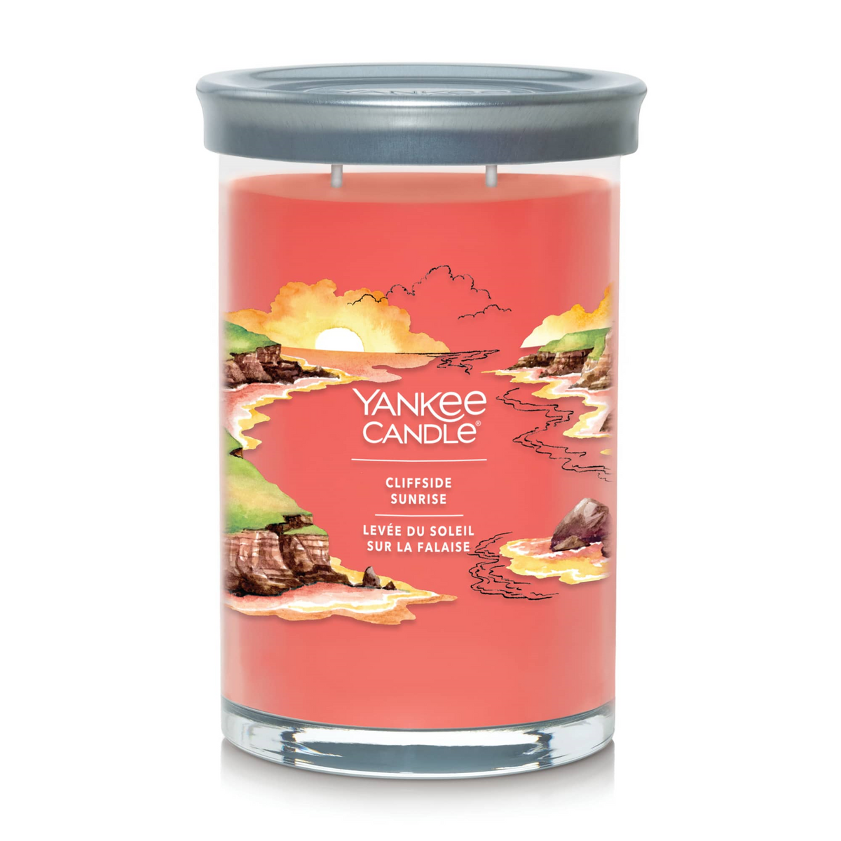 YANKEE CANDLE Cliffside Sunrise Large Tumbler Candle, 20 oz (2657093C) - Cartouches Certifiees