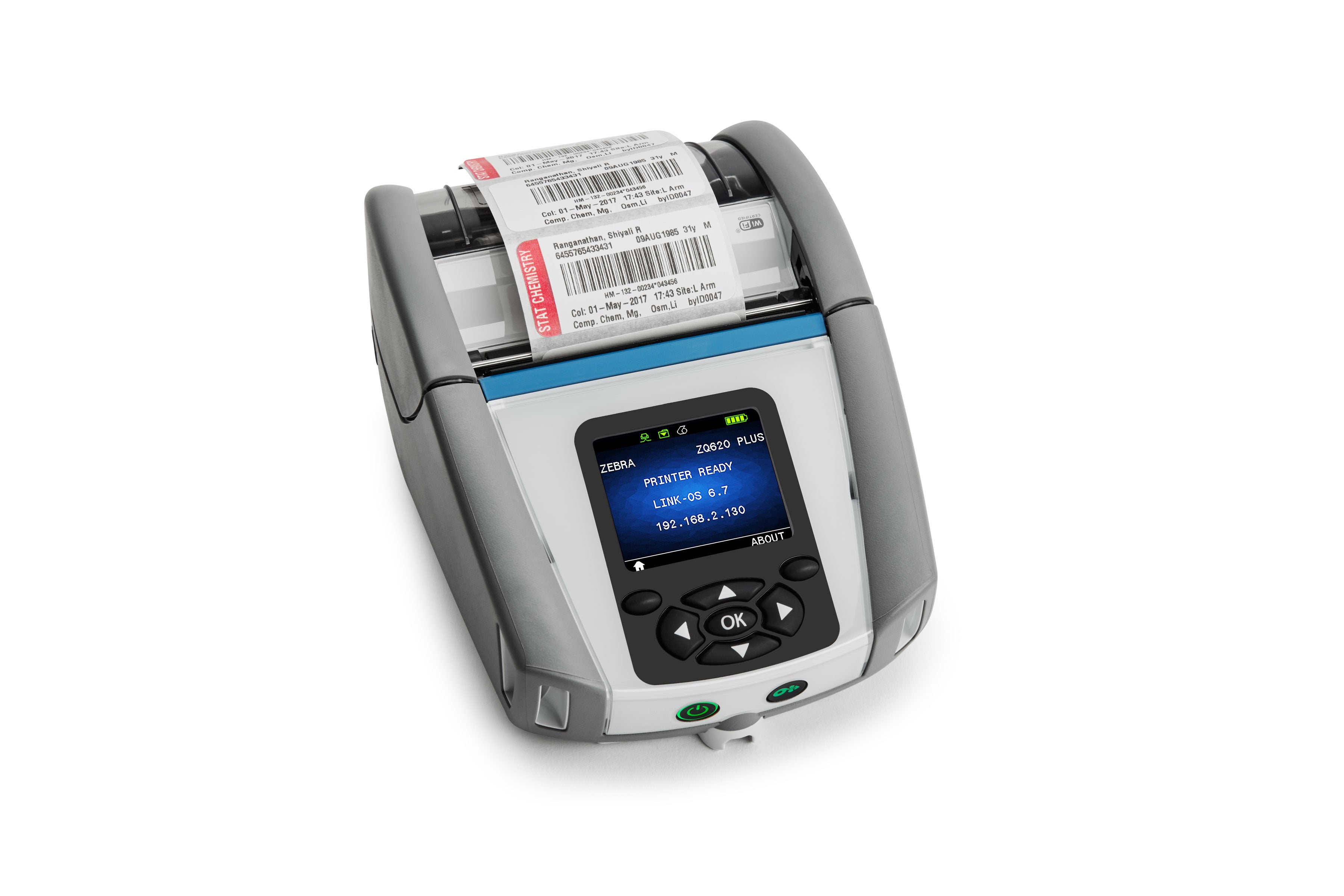 ZEBRA ZQ600 Plus-HC label printer Direct thermal 203 x 203 DPI 115 mm/sec Wired & Wireless Wi-Fi Bluetooth (ZQ62-HUWA004-00) - Cartouches Certifiees