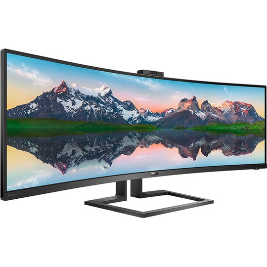 Philips Brilliance 499P9H 48.8" Webcam Dual Quad HD (DQHD) Ecran Courbé WLED LCD Moniteur - 32:9 - Noir Texturé