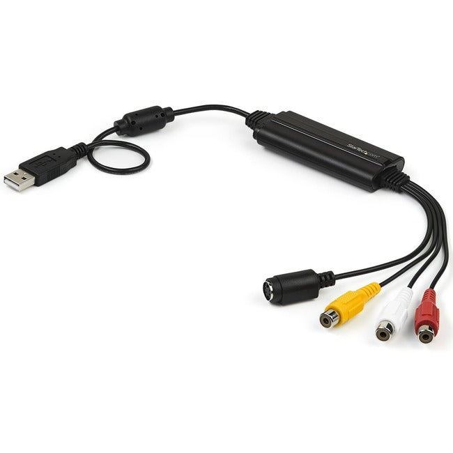 Câble Adaptateur de Capture Vidéo USB - S-Vidéo/Composite vers USB 2.0 - Support TWAIN - Convertisseur Analogique à Numérique - Windows Seulement