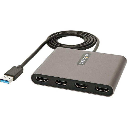 Adaptateur USB 3.0 vers 4 HDMI, Carte Graphique Externe, 1080p, Adaptateur/Convertisseur USB Type-A vers Quad Moniteur HDMI, Windows