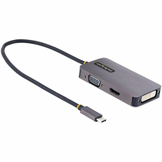 Adaptateur Vidéo USB C, Adaptateur USB C vers HDMI DVI VGA, 4K 60Hz, Aluminium, Adaptateur d'Affichage Vidéo, Adaptateur de Voyage USB Type C