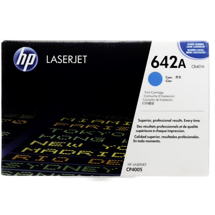 HP CB401A (642A) Cyan Original Toner Cartridge - Cartouches Certifiées
