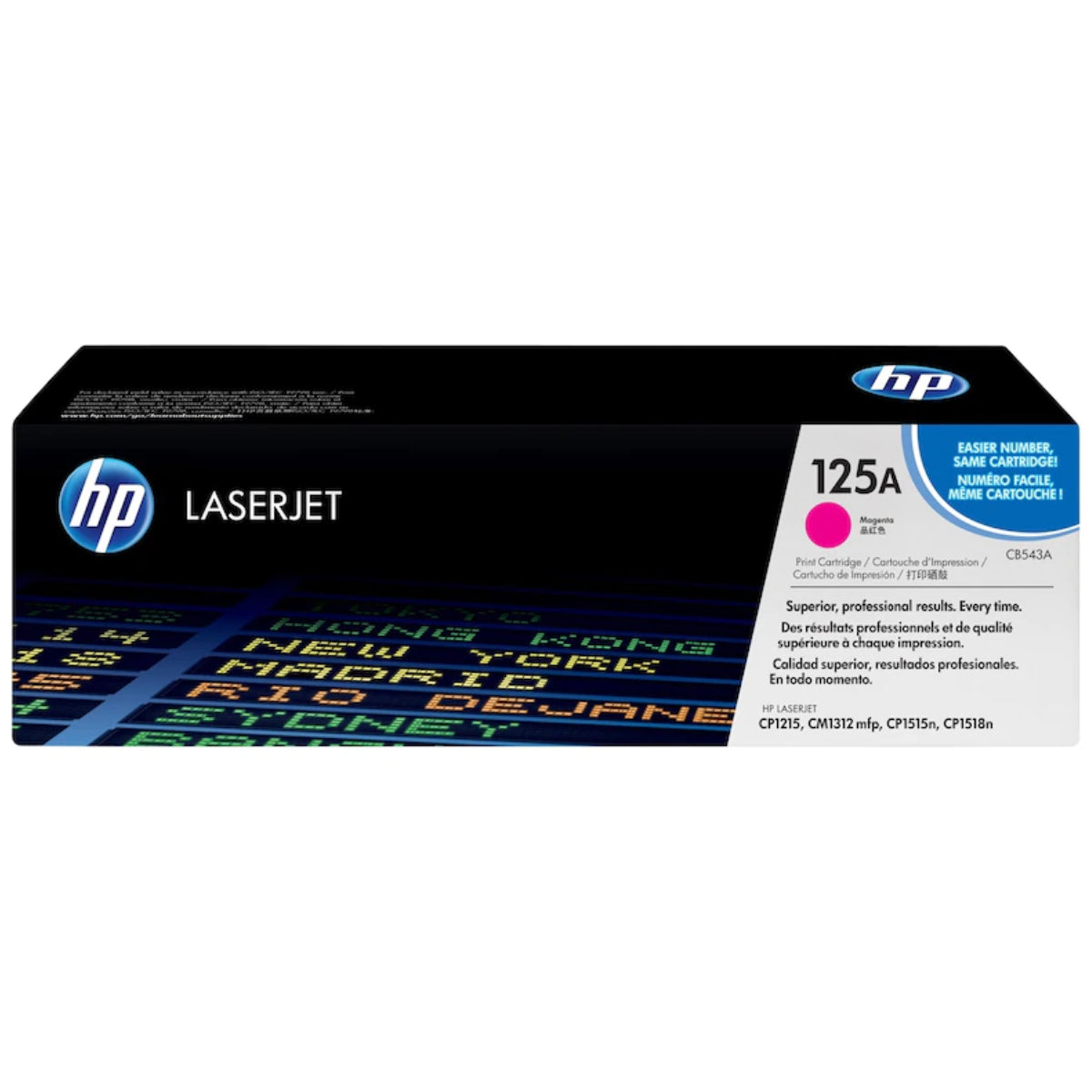 HP CB543A (125A) Magenta Original Toner Cartridge - Cartouches Certifiées