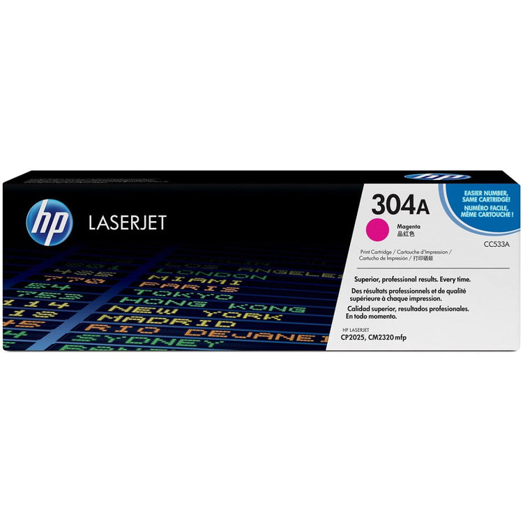 HP CC533A (304A) Magenta Original Toner Cartridge - Cartouches Certifiées