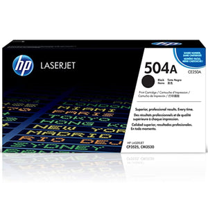 HP CE250A (504A) Black Original Toner Cartridge - Cartouches Certifiées