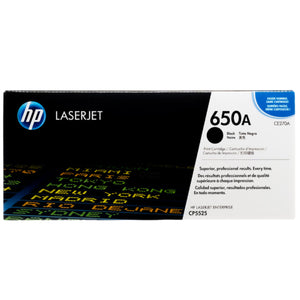 HP CE270A (650A) Black Original Toner Cartridge - Cartouches Certifiées
