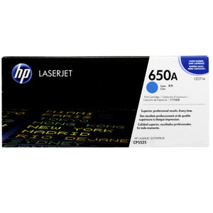 HP CE271A (650A) Cyan Original Toner Cartridge - Cartouches Certifiées