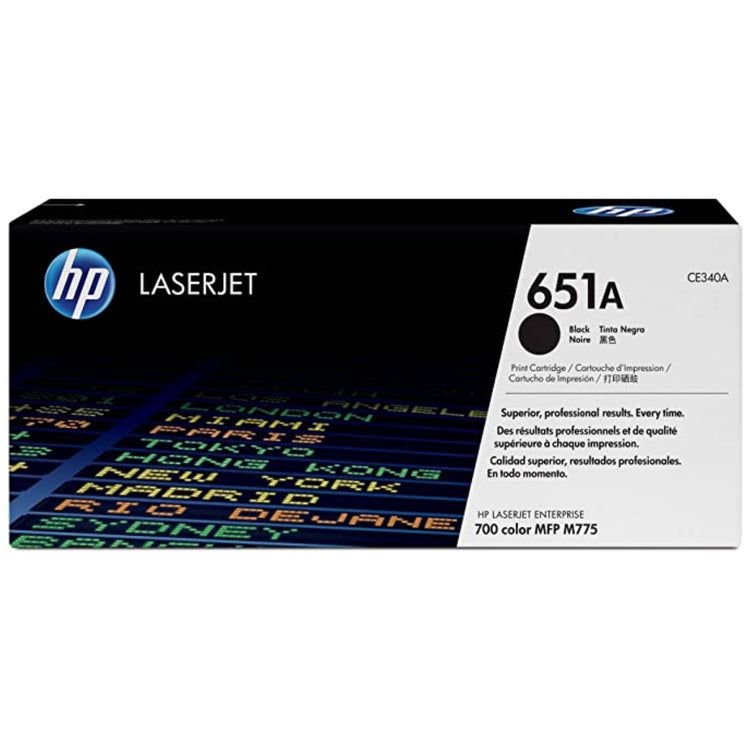 HP CE340A (651A) Black Original Toner Cartridge - Cartouches Certifiées