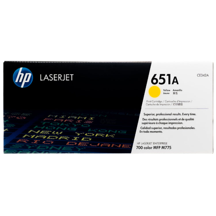 HP CE342A (651A) Yellow Original Toner Cartridge - Cartouches Certifiées