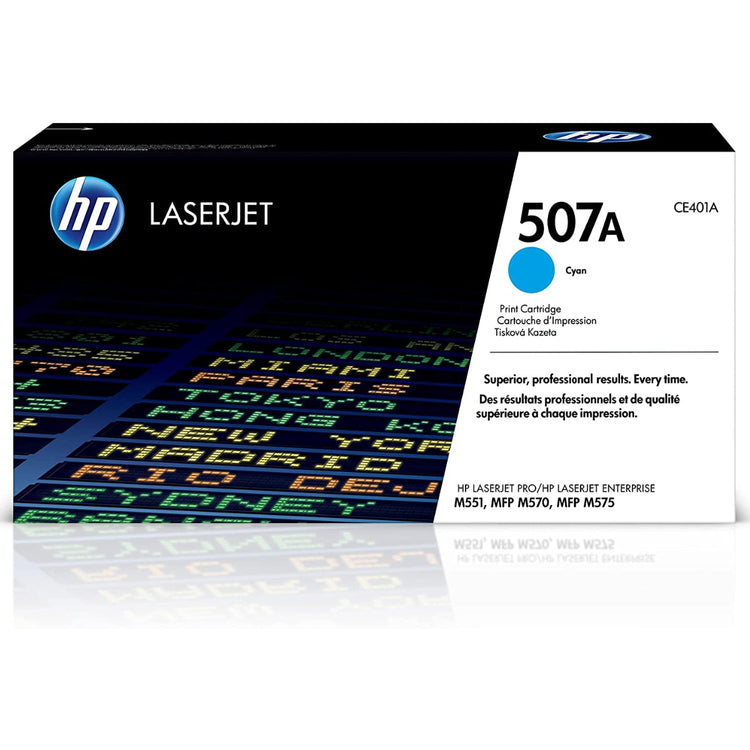 HP CE401A (507A) Cyan Original Toner Cartridge - Cartouches Certifiées