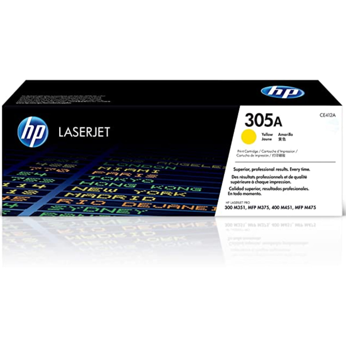 HP CE412A (305A) Yellow Original Toner Cartridge - Cartouches Certifiées