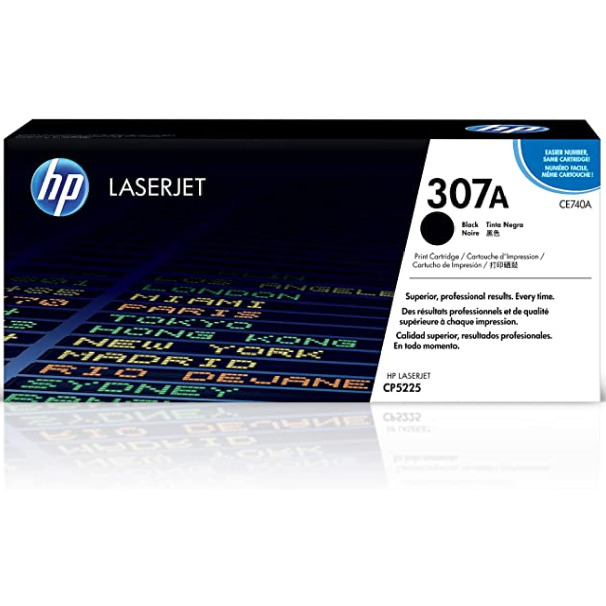 HP CE740A (307A) Black Original Toner Cartridge - Cartouches Certifiées