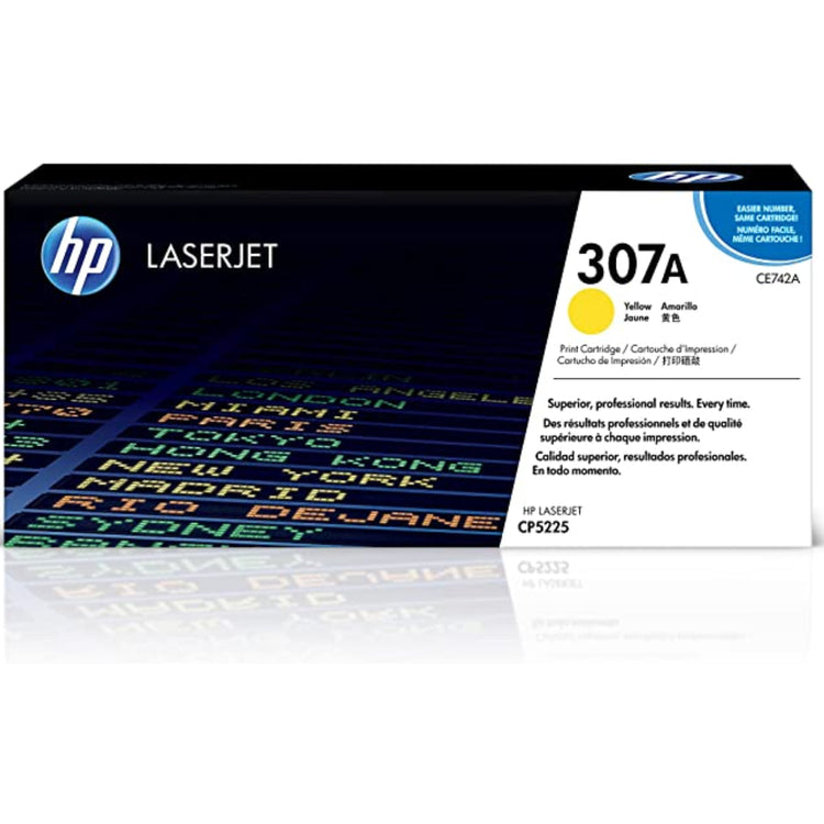 HP CE742A (307A) Yellow Original Toner Cartridge - Cartouches Certifiées