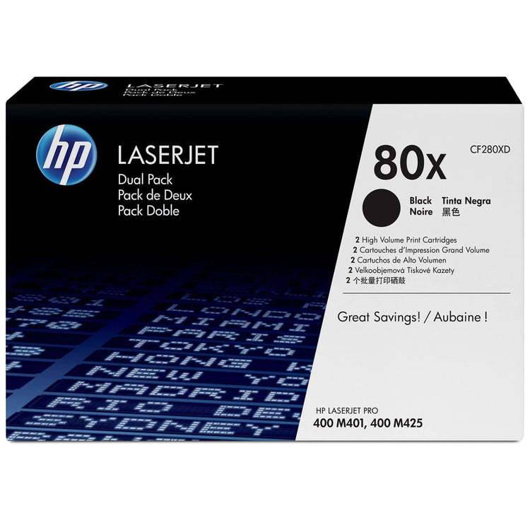 HP CF280XD (80X) Black Original Toner Cartridge - Cartouches Certifiées