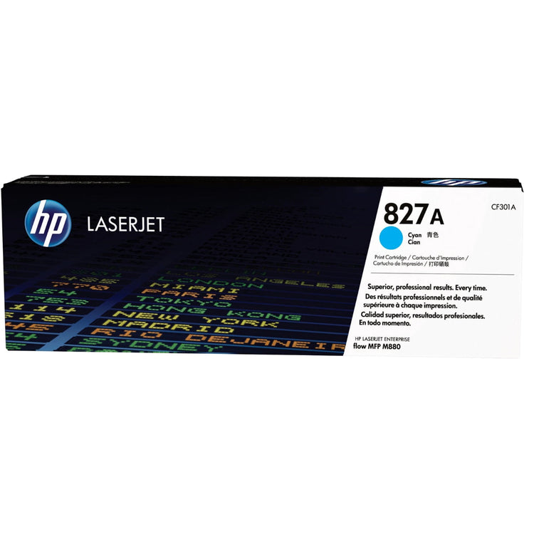 HP CF301A (827A) Cyan Original Toner Cartridge - Cartouches Certifiées