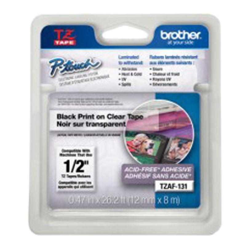 BROTHER TZe-AF131 Black on Transparent Original Thermal ribbon - Cartouches Certifiées