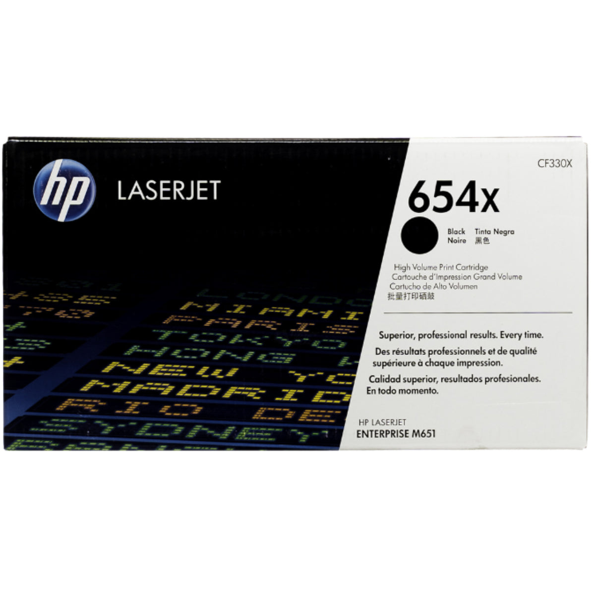 HP CF330X (654X) Black Original Toner Cartridge - Cartouches Certifiées