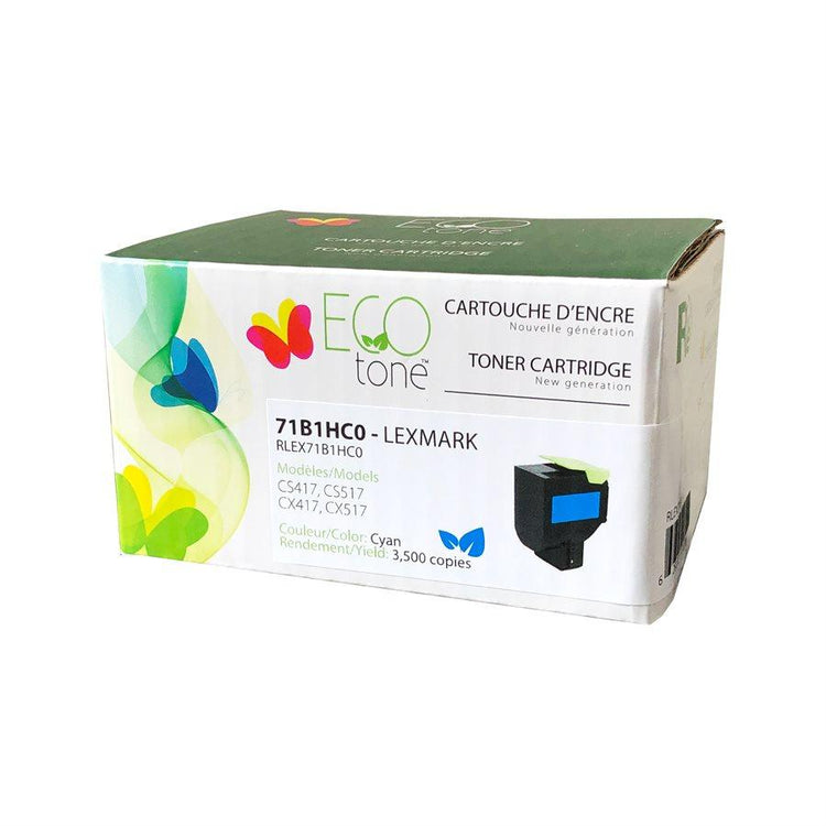 Refurbished LEXMARK 71B1HC0 Cyan Toner Cartridge - Cartouches Certifiées