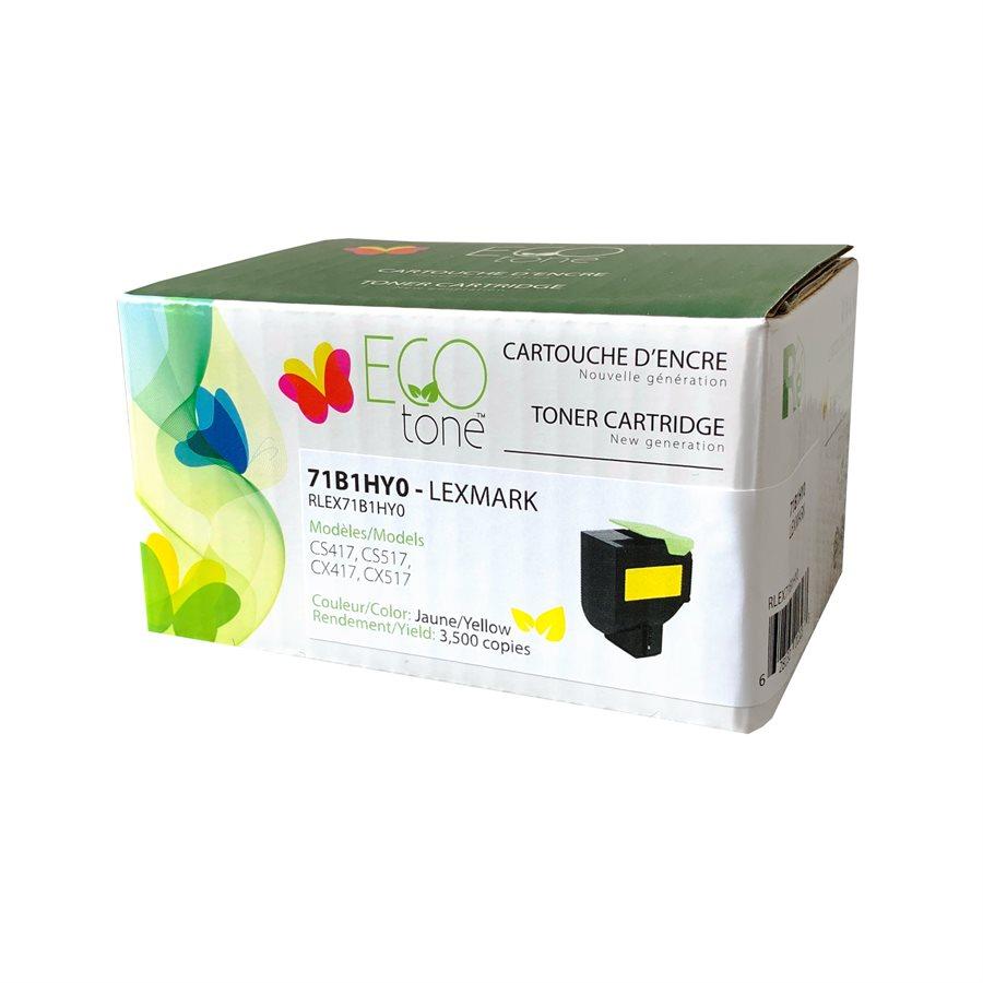 Refurbished LEXMARK 71B1HY0 Yellow Toner Cartridge - Cartouches Certifiées