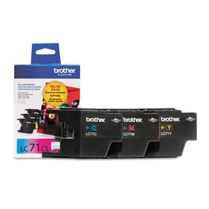 BROTHER LC71CL (LC713PKS) Color 3-Pack Original Inkjet Cartridge - Cartouches Certifiées