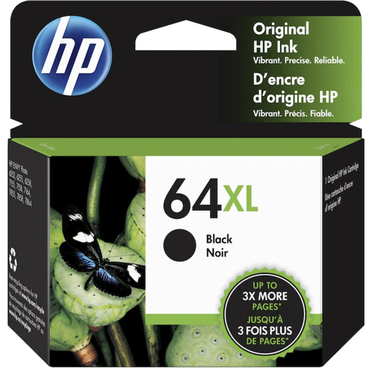 HP 64XL (N9J92AN) Black Original Inkjet Cartridge - Cartouches Certifiées