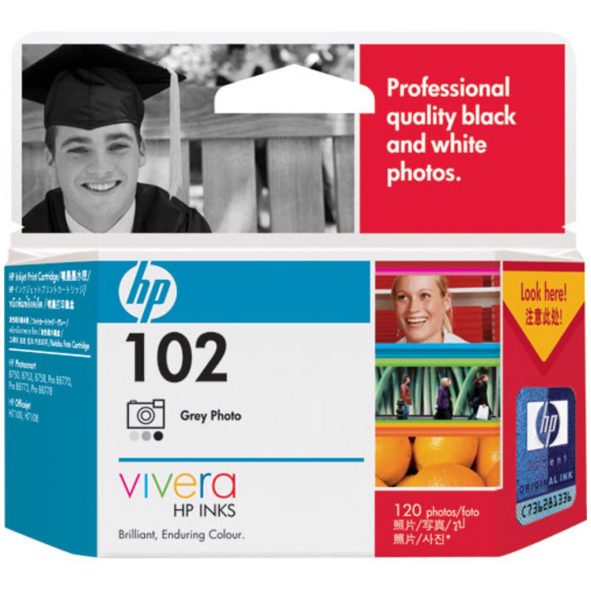 HP 102 (C9360AN) Gray Photo Original Inkjet Cartridge - Cartouches Certifiées