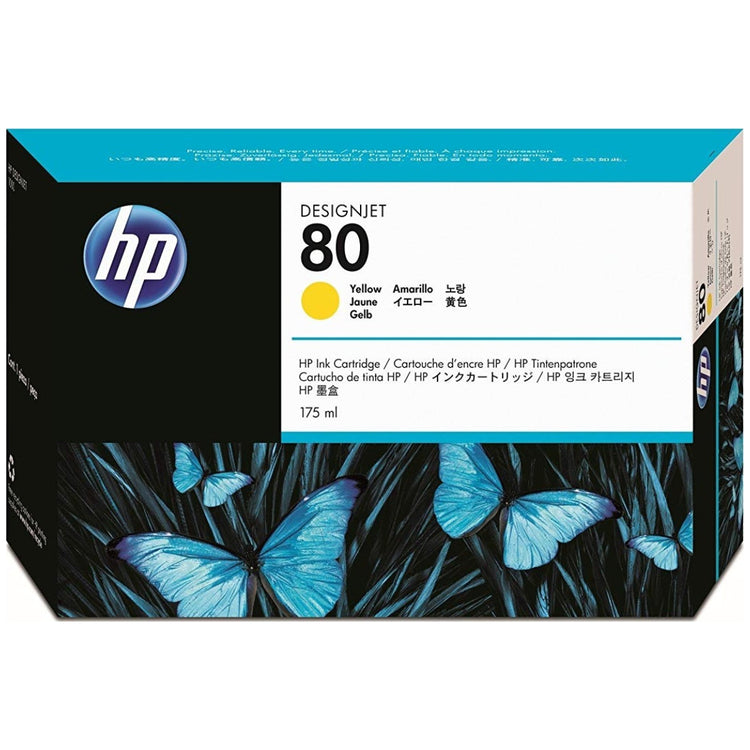 HP 80 - 175ml (C4873A) Yellow Original Inkjet Cartridge - Cartouches Certifiées