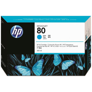 HP 80 - 350ml (C4846A) Cyan Original Inkjet Cartridge - Cartouches Certifiées