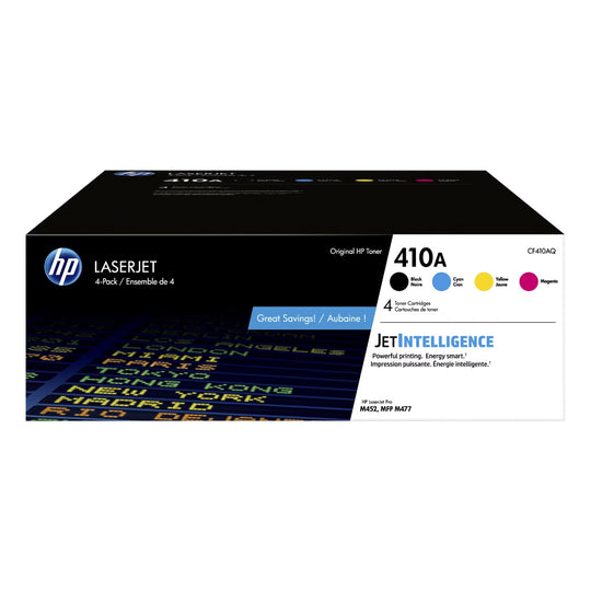HP CF410AQ (410A) Paq-4 Noir et couleur Originale Cartouche Laser