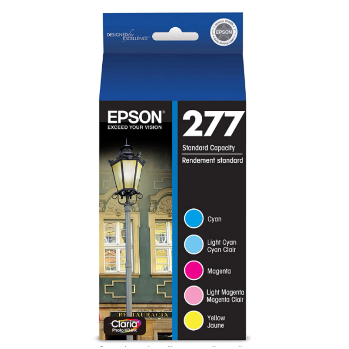 EPSON 277 (T277920-S) Color 5-Pack Original Inkjet Cartridge - Cartouches Certifiées