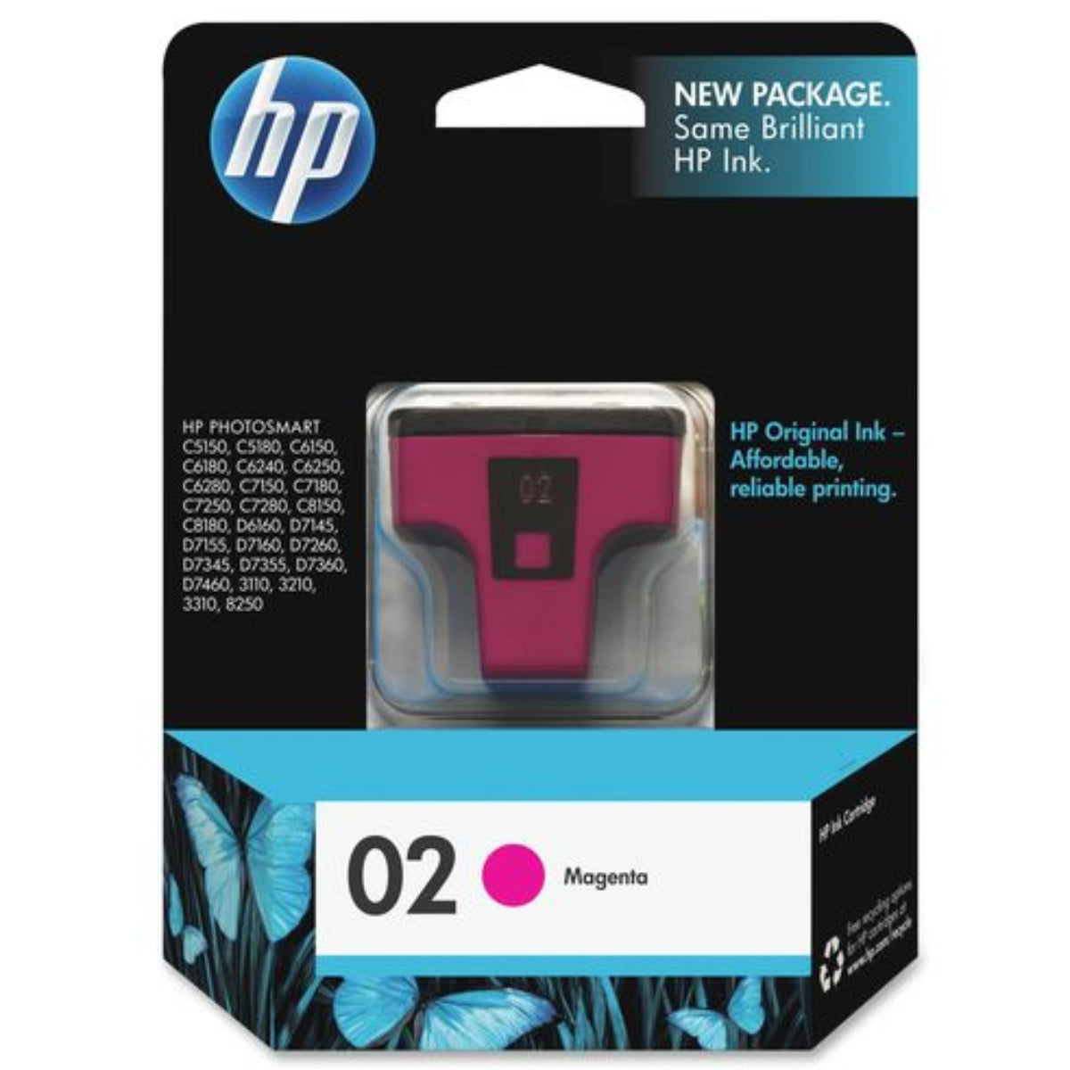 HP 02 (C8772WN) Magenta Original Inkjet Cartridge - Cartouches Certifiées