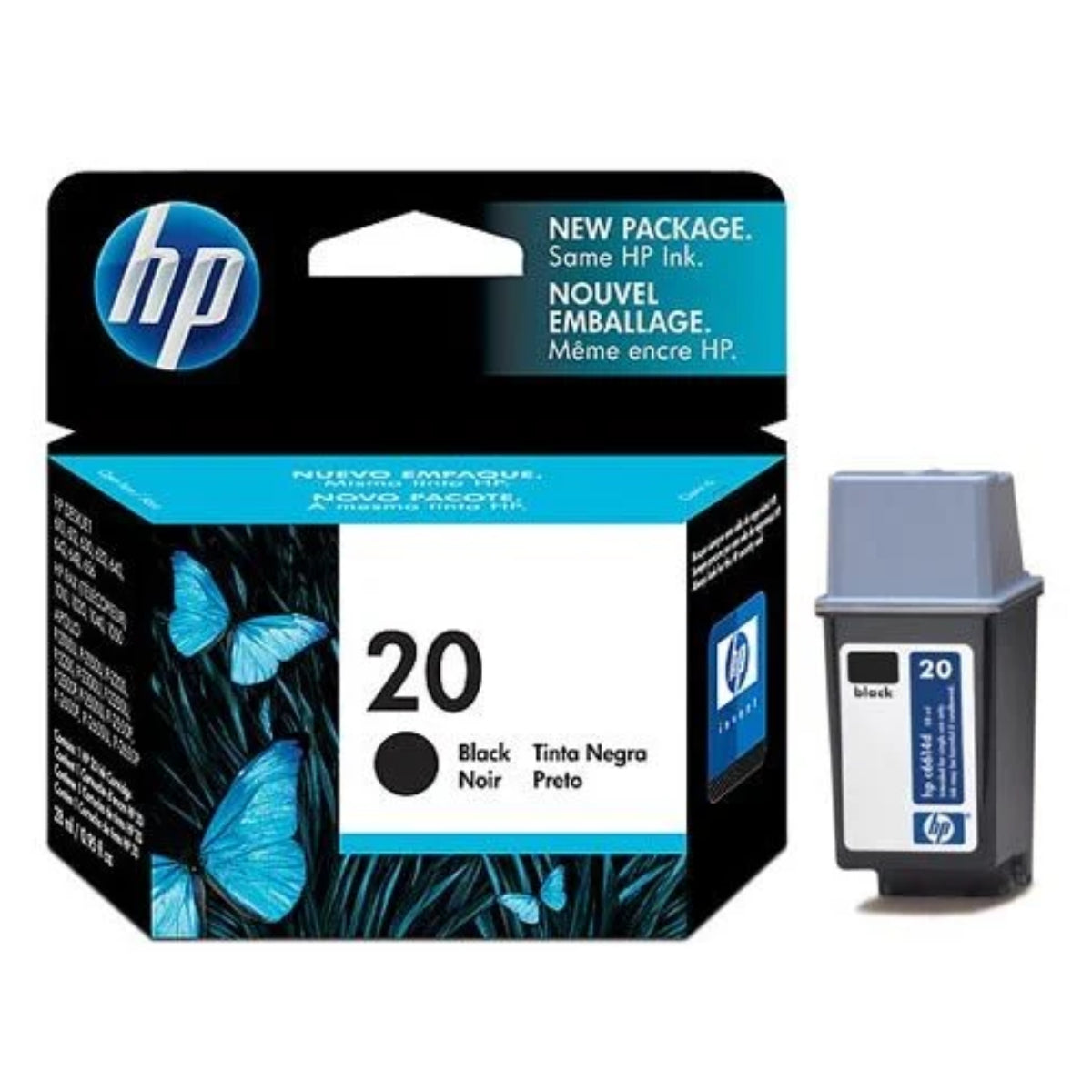 HP 20 (C6614DN) Black Original Inkjet Cartridge - Cartouches Certifiées