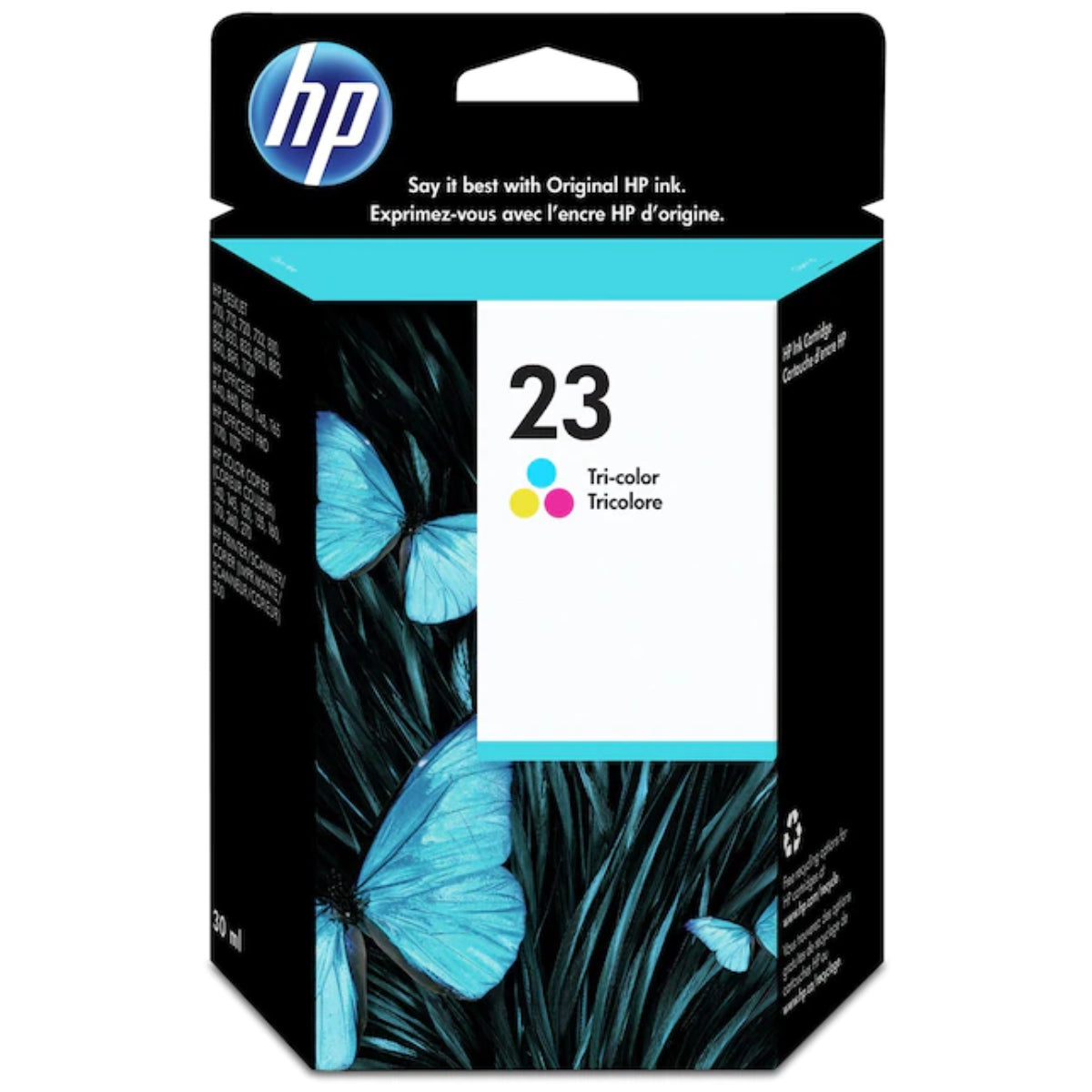 HP 23 (C1823D) Color Original Inkjet Cartridge - Cartouches Certifiées