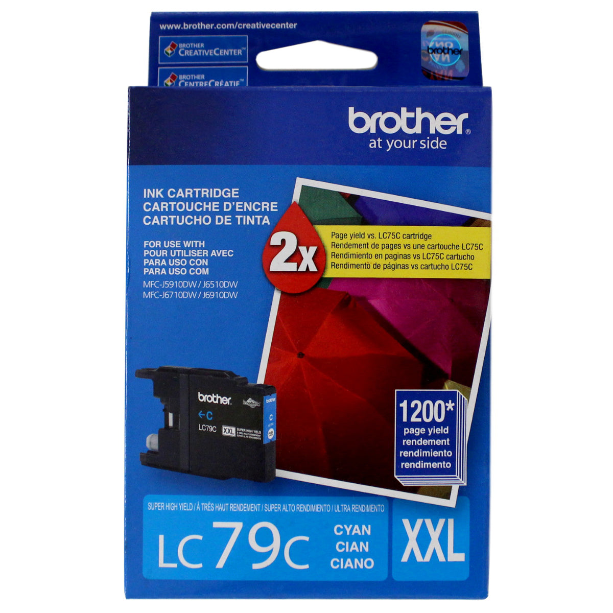 BROTHER LC79C Cyan Original Inkjet Cartridge - Cartouches Certifiées