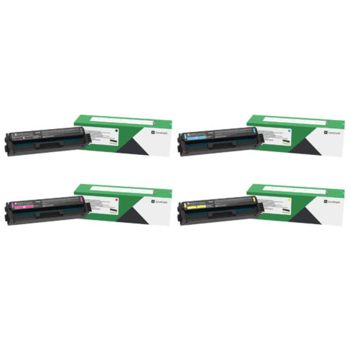 LEXMARK C331HK0 C331HY0 C331HM0 C331HC0 Set of 4 Black and Color Original Toner Cartridge - Cartouches Certifiées