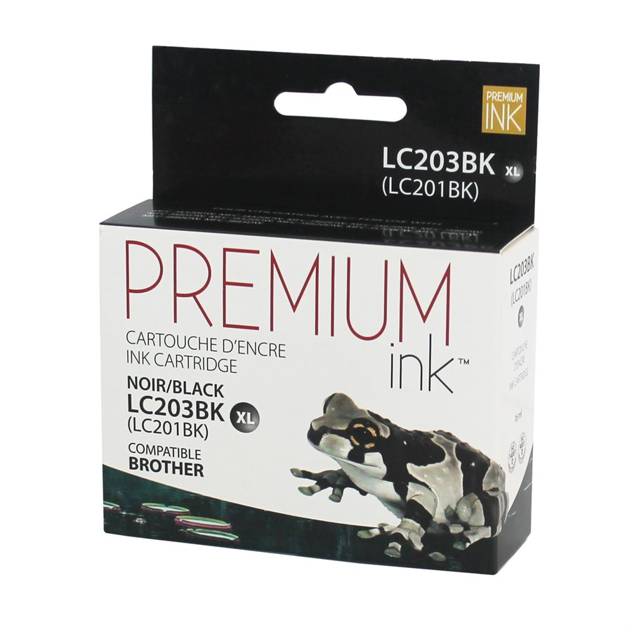 Compatible BROTHER LC203BK Black Inkjet Cartridge Premium Quality - Cartouches Certifiées