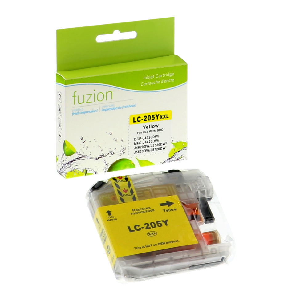 Compatible BROTHER LC205Y Yellow Inkjet Cartridge Premium Quality - Cartouches Certifiées