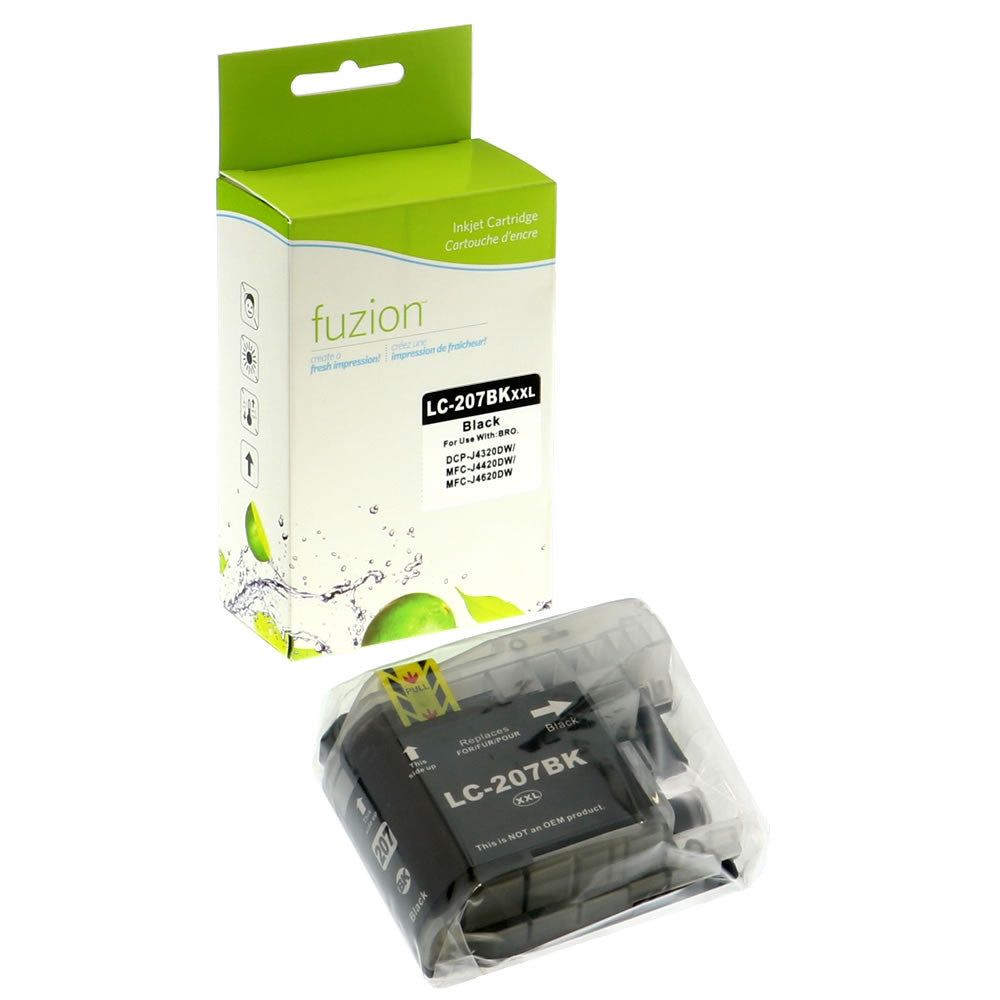 Compatible BROTHER LC207BK Black Inkjet Cartridge Premium Quality - Cartouches Certifiées