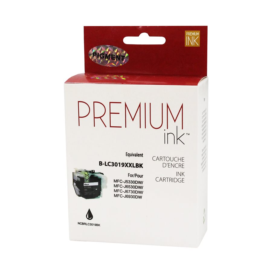 Compatible BROTHER LC3019BK Black Inkjet Cartridge Premium Quality - Cartouches Certifiées