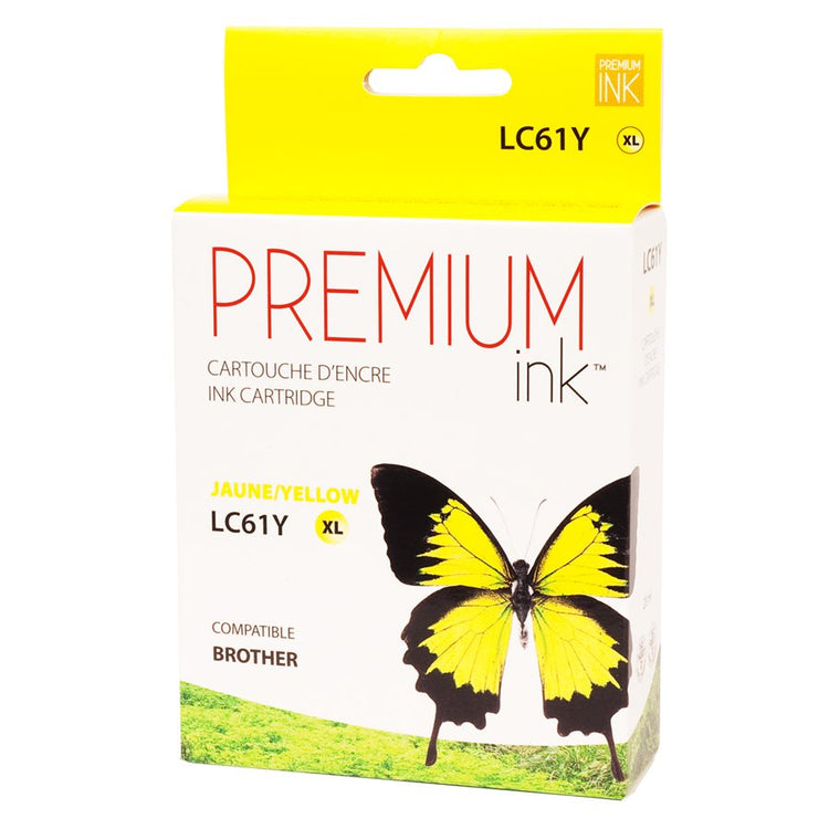 Compatible BROTHER LC61Y Yellow Inkjet Cartridge Premium Quality - Cartouches Certifiées