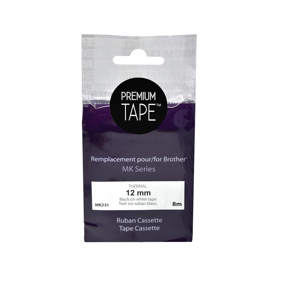 Compatible BROTHER MK231 Black Thermal ribbon Premium Quality  -  Cartouches Certifiées