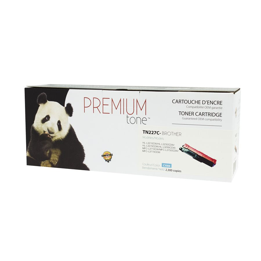 Compatible BROTHER TN-227C Cyan Toner Cartridge Premium Quality - Cartouches Certifiées